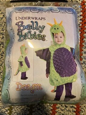 Belly Babies Green & Purple Dragon Kids Costume